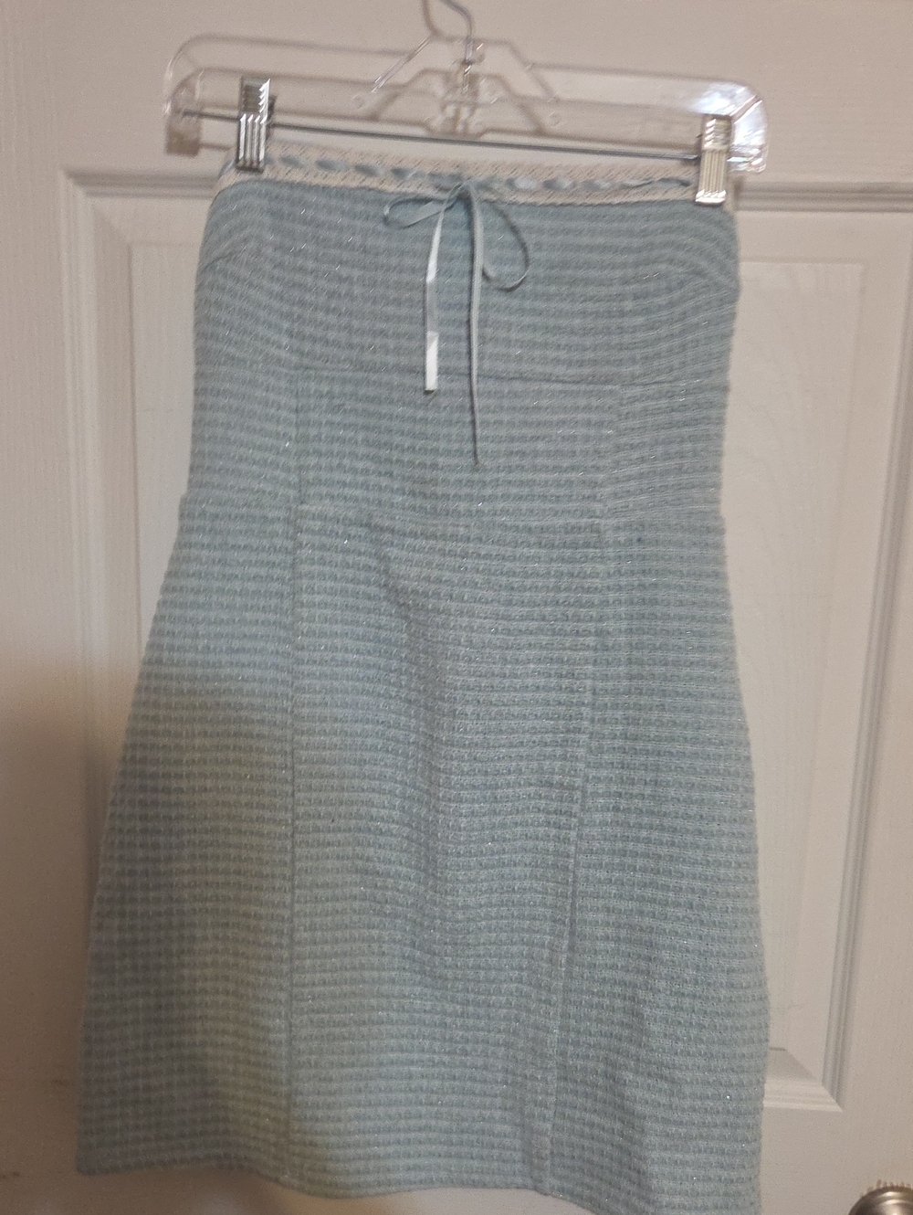 Altar'd State Light Blue Textured A-Line DRESS